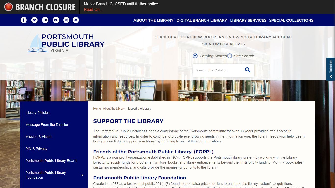 Support the Library | Portsmouth Public Library, VA